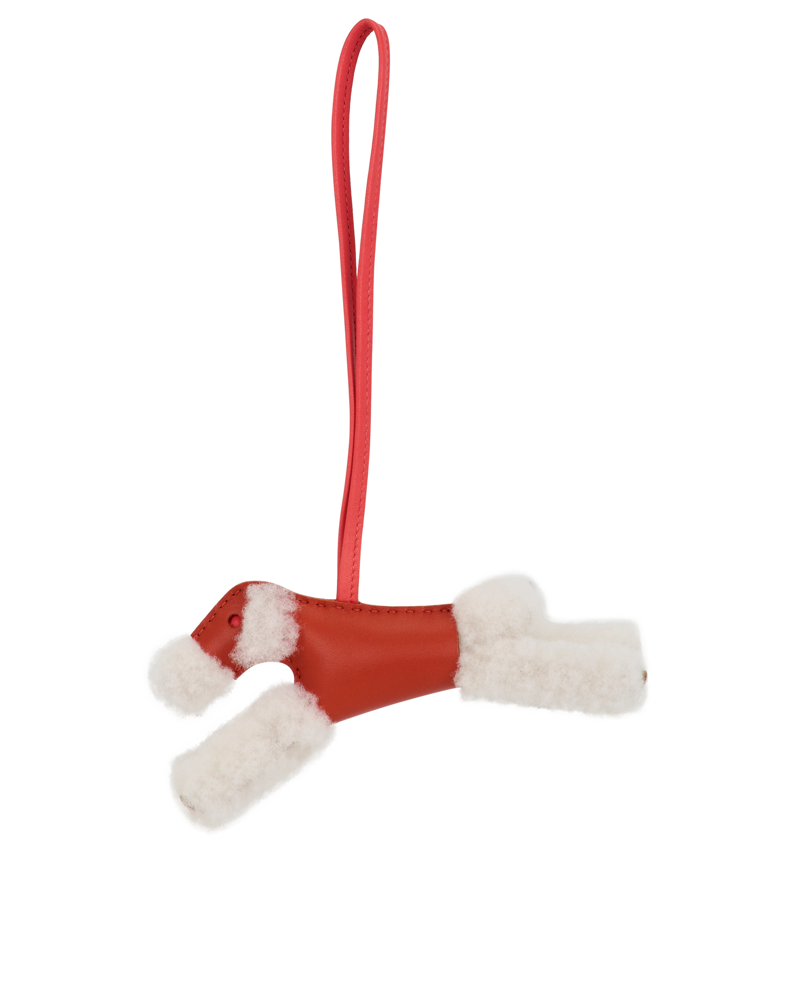 Hermes Budy Charm, &pound;320, Accessories, Orange, Leather/Shearling, Back view